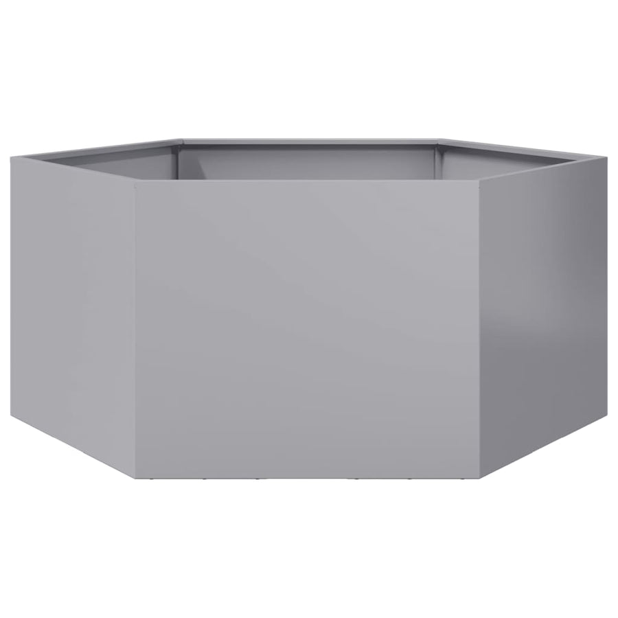 Plantenbak zeshoek 104x90x45 cm gegalvaniseerd staal
