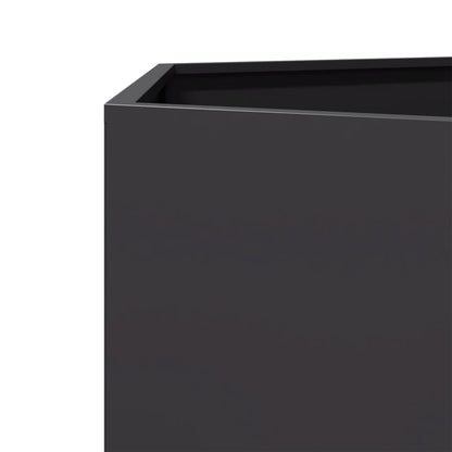 Plantenbak zeshoek 138x120x45 cm staal zwart