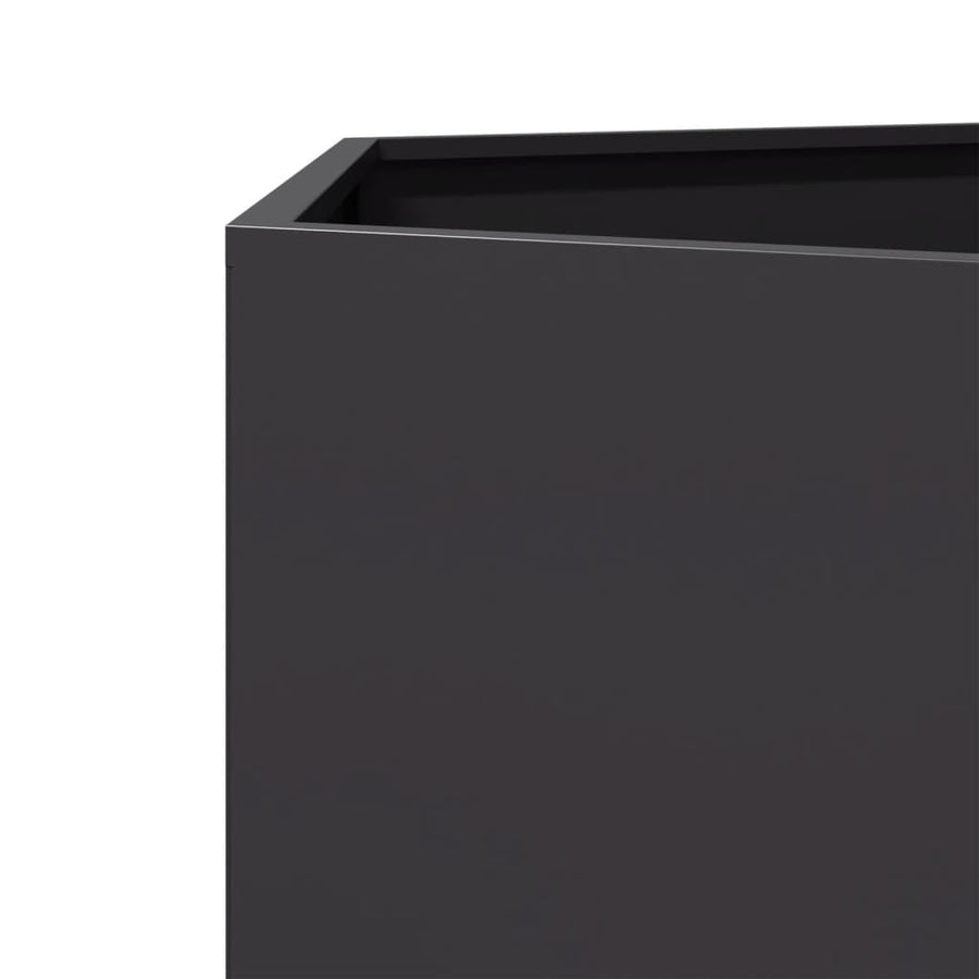Plantenbak zeshoek 138x120x45 cm staal zwart