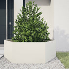 Hexagonal planter 138x120x45 cm steel white