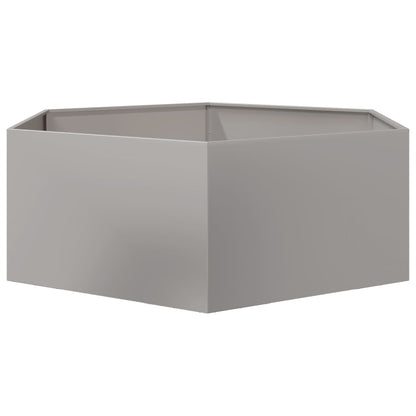 Plantenbak zeshoek 138x120x45 cm roestvrijstaal