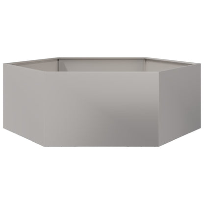 Plantenbak zeshoek 138x120x45 cm roestvrijstaal