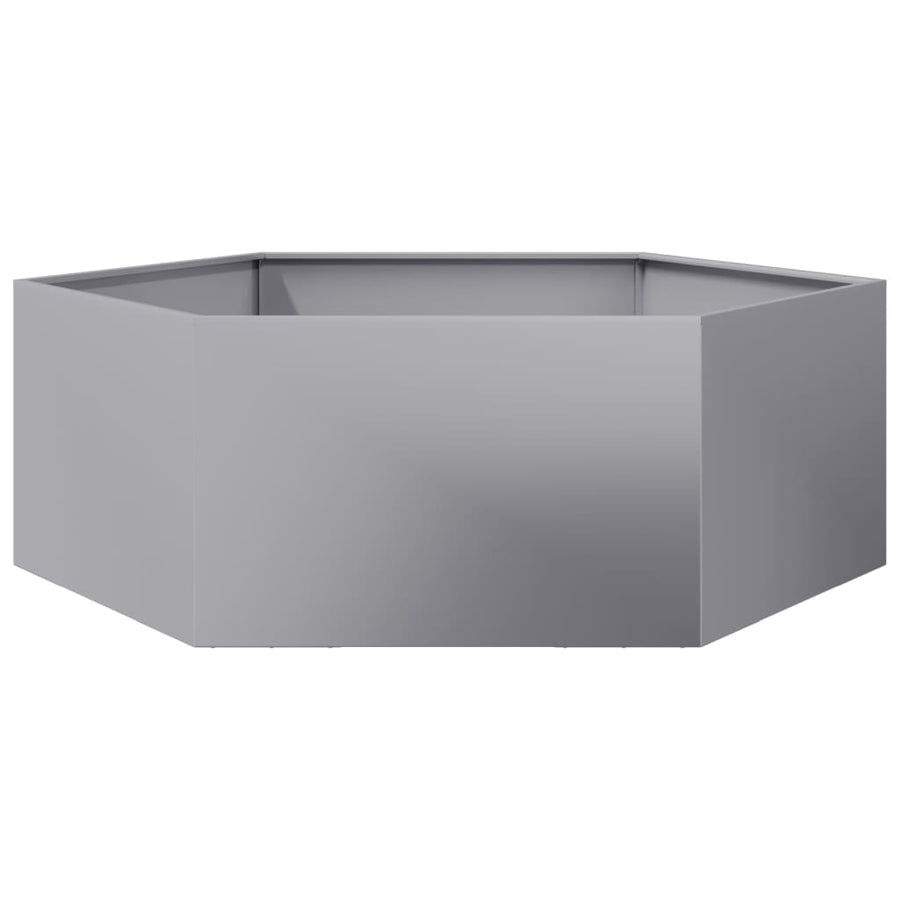 Plantenbak zeshoek 138x120x45 cm gegalvaniseerd staal