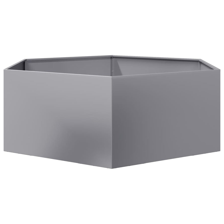 Plantenbak zeshoek 138x120x45 cm gegalvaniseerd staal