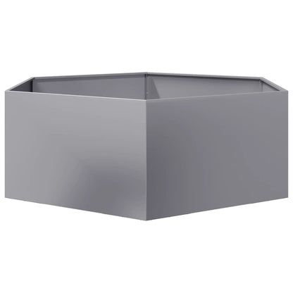 Plantenbak zeshoek 138x120x45 cm gegalvaniseerd staal