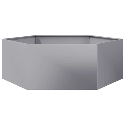 Plantenbak zeshoek 138x120x45 cm gegalvaniseerd staal