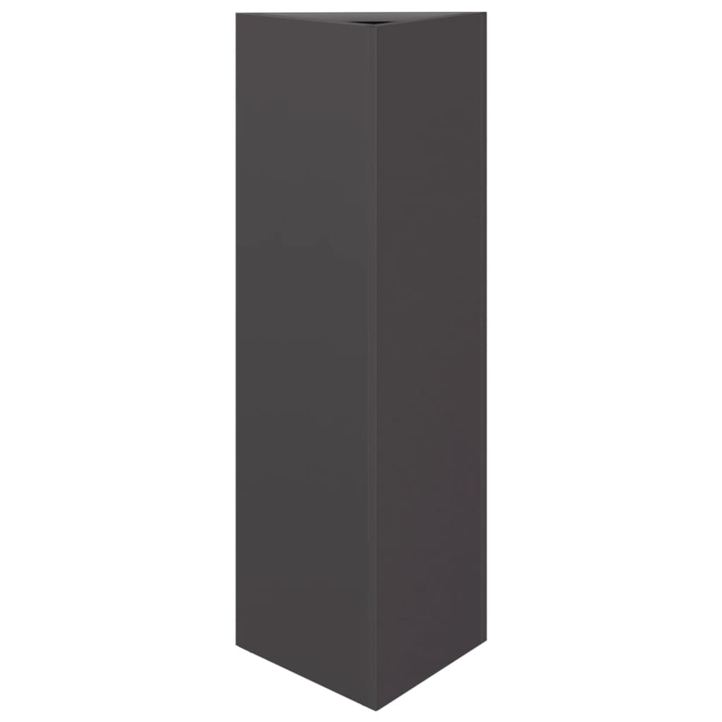 Plantenbak driehoek 30x26x75 cm staal zwart