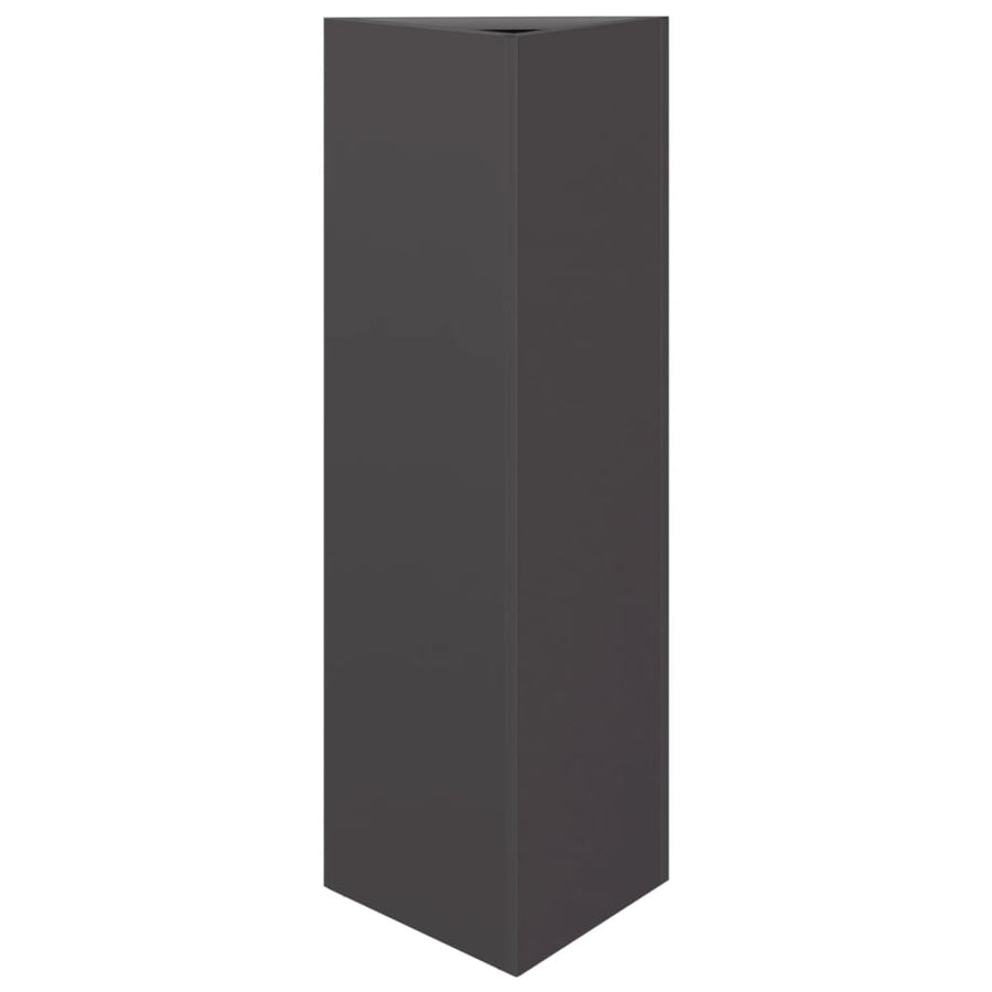 Plantenbak driehoek 30x26x75 cm staal zwart