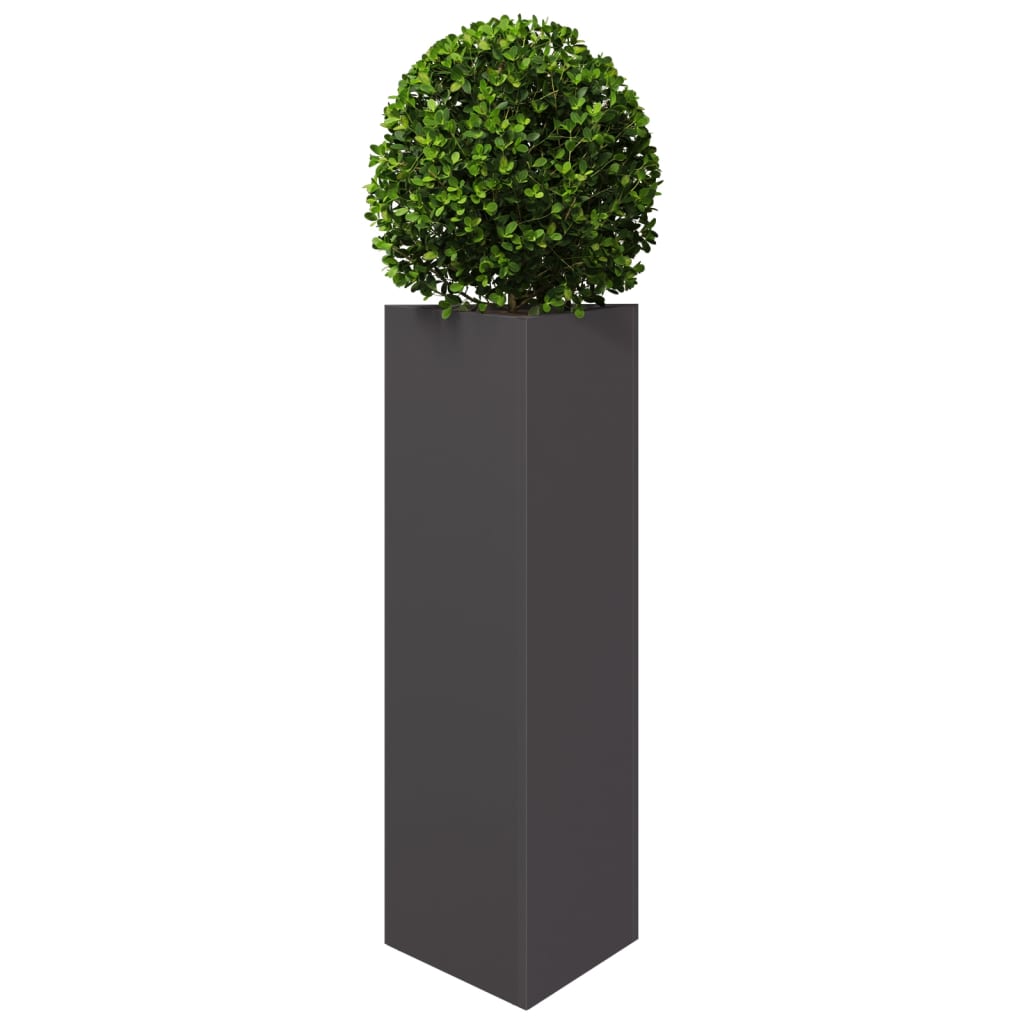 Plantenbak driehoek 30x26x75 cm staal zwart
