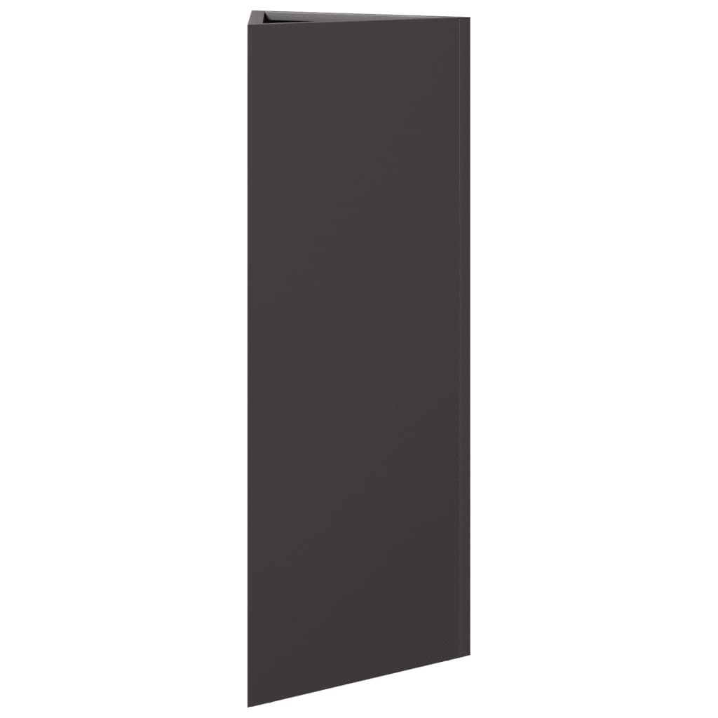 Plantenbak driehoek 30x26x75 cm staal zwart