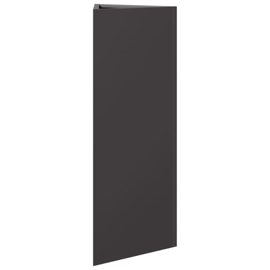 Plantenbak driehoek 30x26x75 cm staal zwart