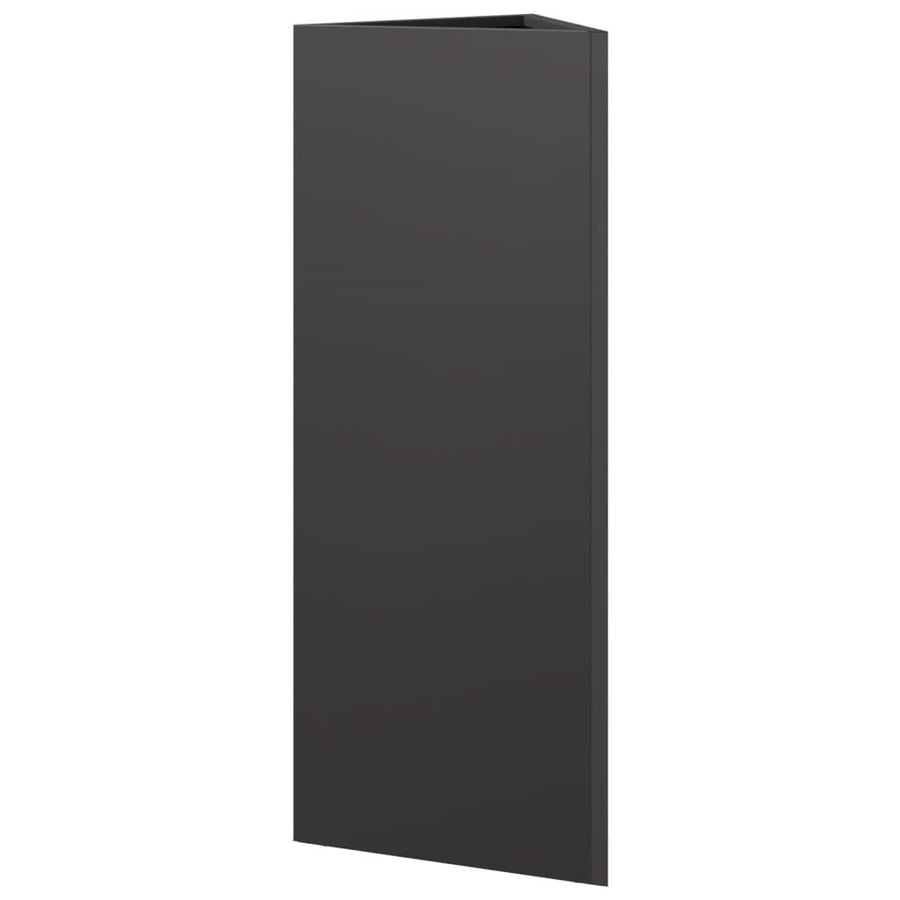Plantenbak driehoek 30x26x75 cm staal zwart