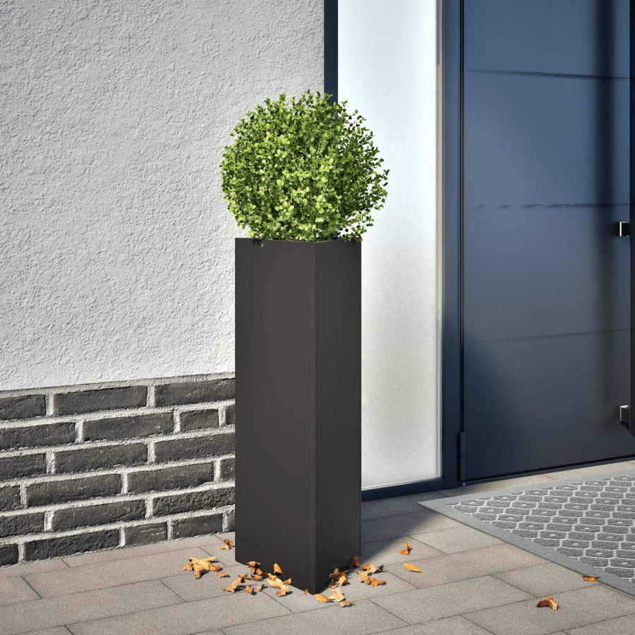 Plantenbakken Driehoek Staal Zwart 2