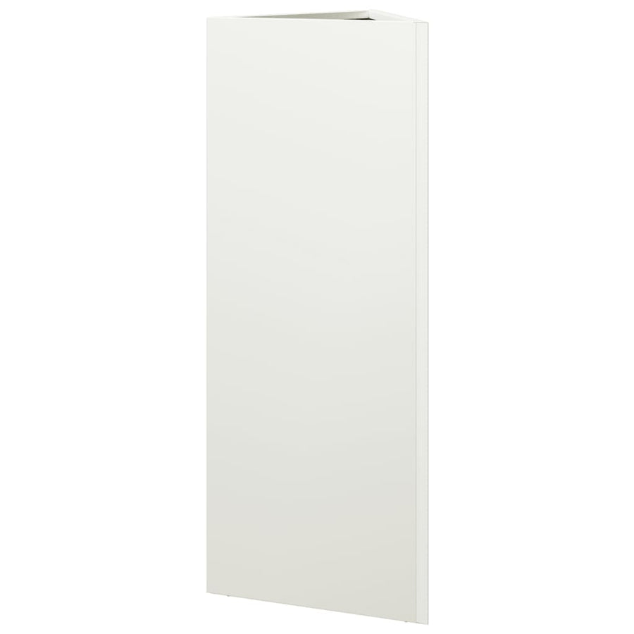 Plantenbak driehoek 30x26x75 cm staal wit