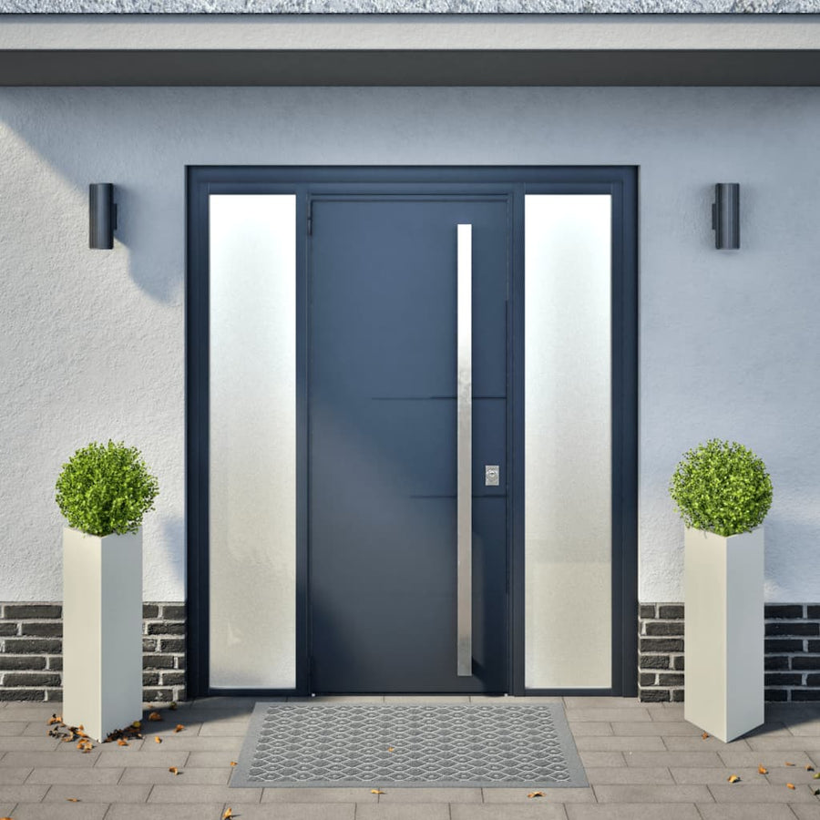 Plantenbakken Driehoek Staal Wit 2