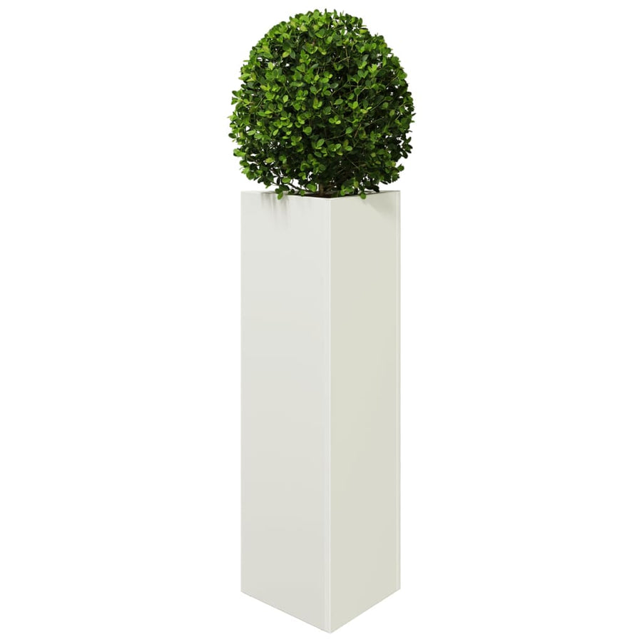 Plantenbakken Driehoek Staal Wit 2
