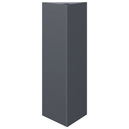 Plantenbak driehoek 30x26x75 cm staal antracietkleurig