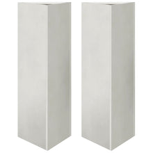 Plantenbakken 2 st driehoek 30x26x75 cm roestvrij staal