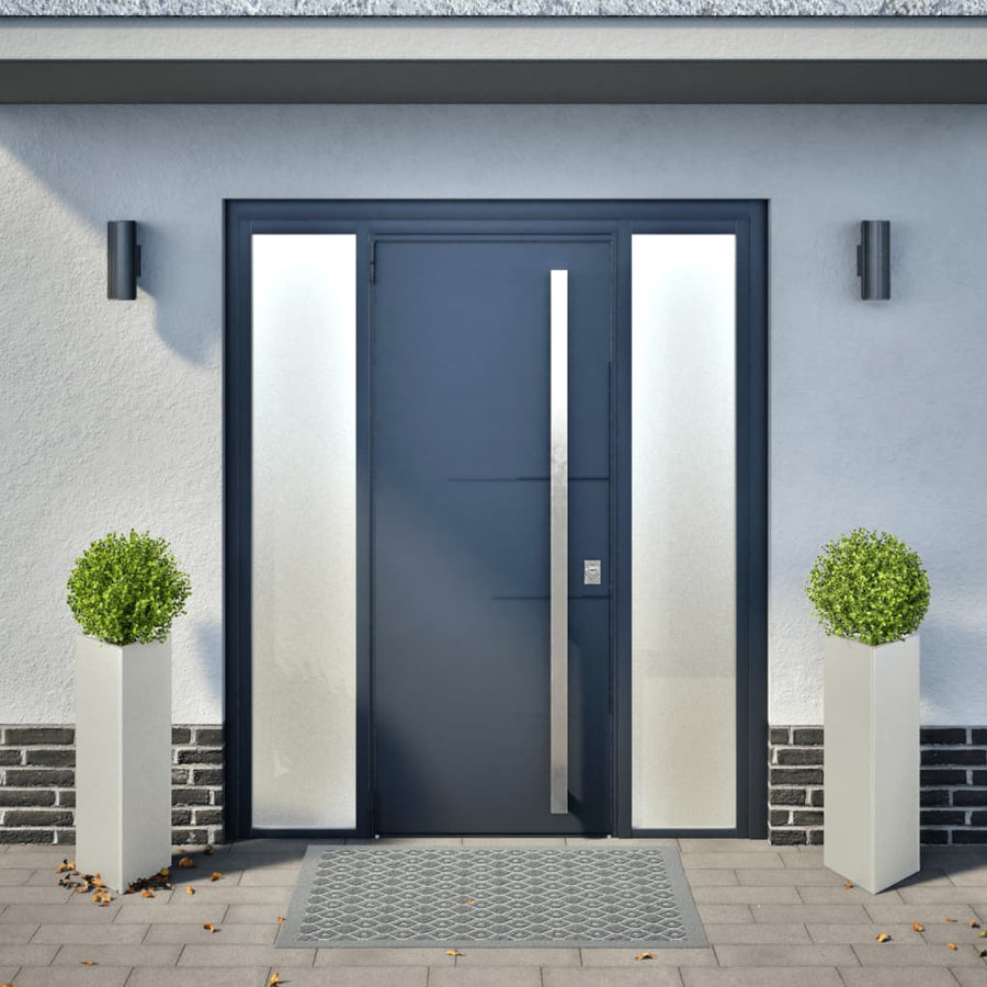 Plantenbakken 2 st driehoek 30x26x75 cm roestvrij staal