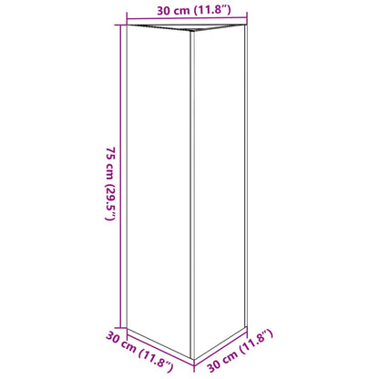 Plantenbakken 2 st driehoek 30x26x75 cm roestvrij staal