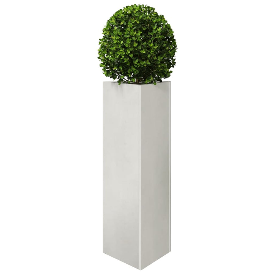 Plantenbakken 2 st driehoek 30x26x75 cm roestvrij staal