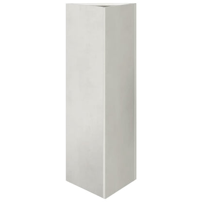 Plantenbakken 2 st driehoek 30x26x75 cm roestvrij staal