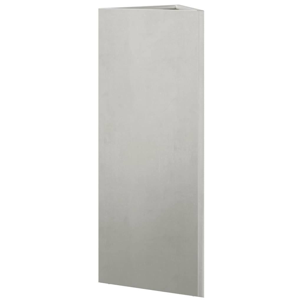 Plantenbakken 2 st driehoek 30x26x75 cm roestvrij staal