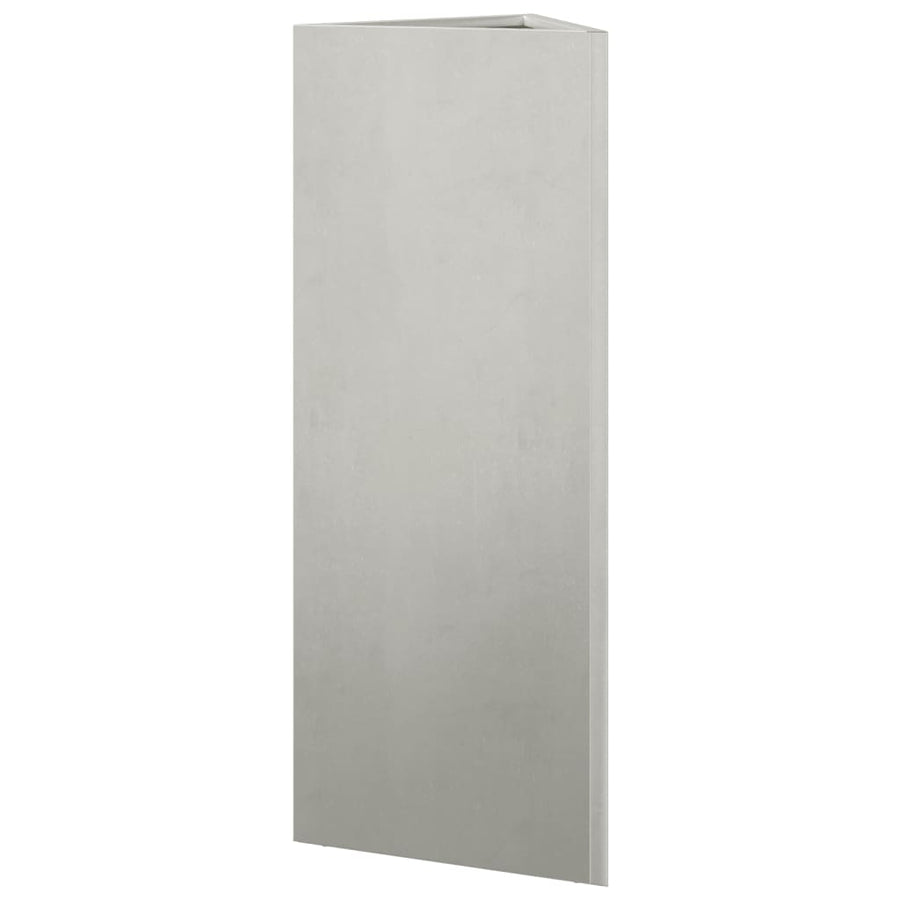 Plantenbakken 2 st driehoek 30x26x75 cm roestvrij staal