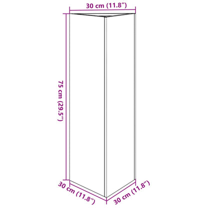 Plantenbakken 2 St Driehoek 30X26X75 Cm Gegalvaniseerd Staal