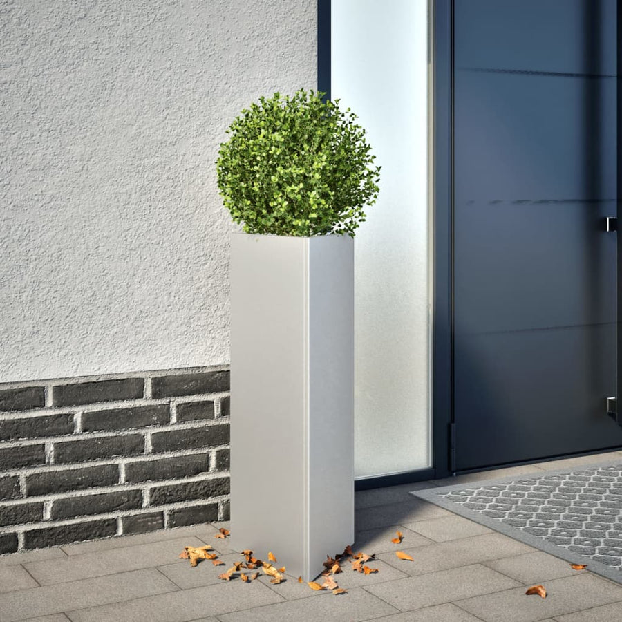 Plantenbakken 2 St Driehoek 30X26X75 Cm Gegalvaniseerd Staal