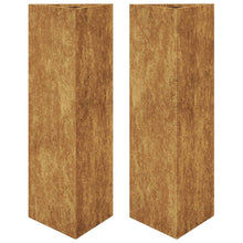 Plantenbakken 2 St Driehoekig 30X26X75 Cm Weervast Staal