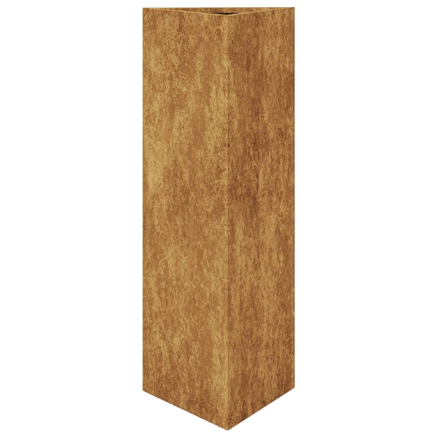 Plantenbakken 2 St Driehoekig 30X26X75 Cm Weervast Staal