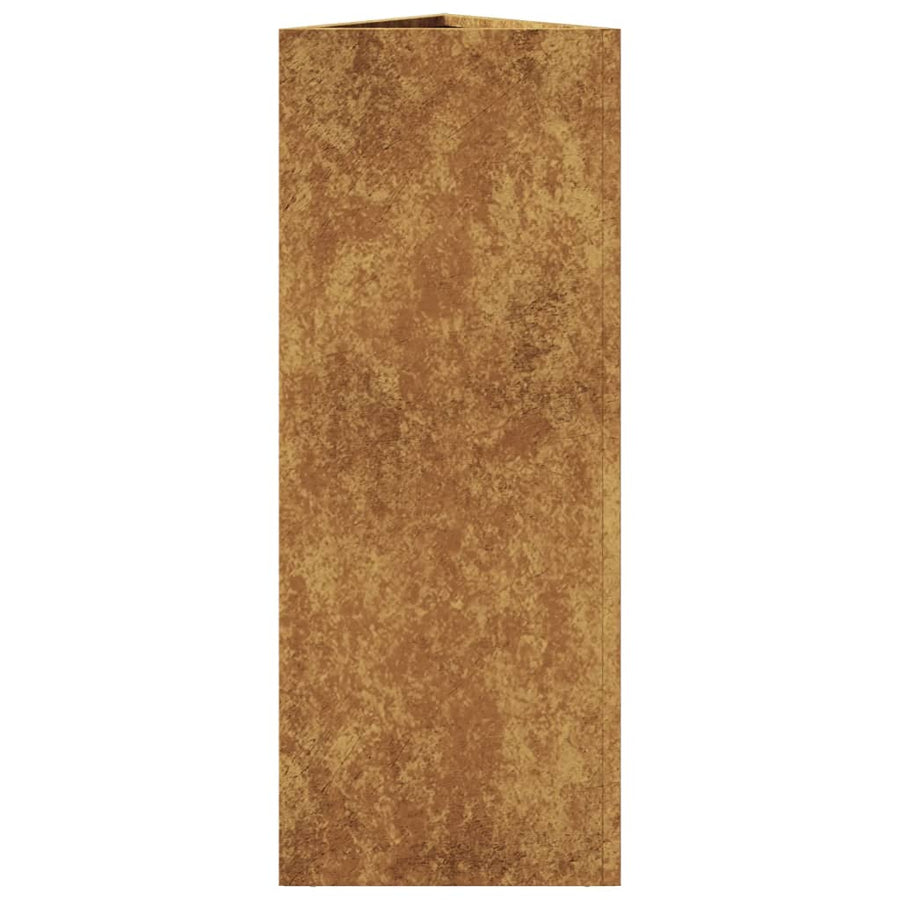 Plantenbakken 2 St Driehoekig 30X26X75 Cm Weervast Staal