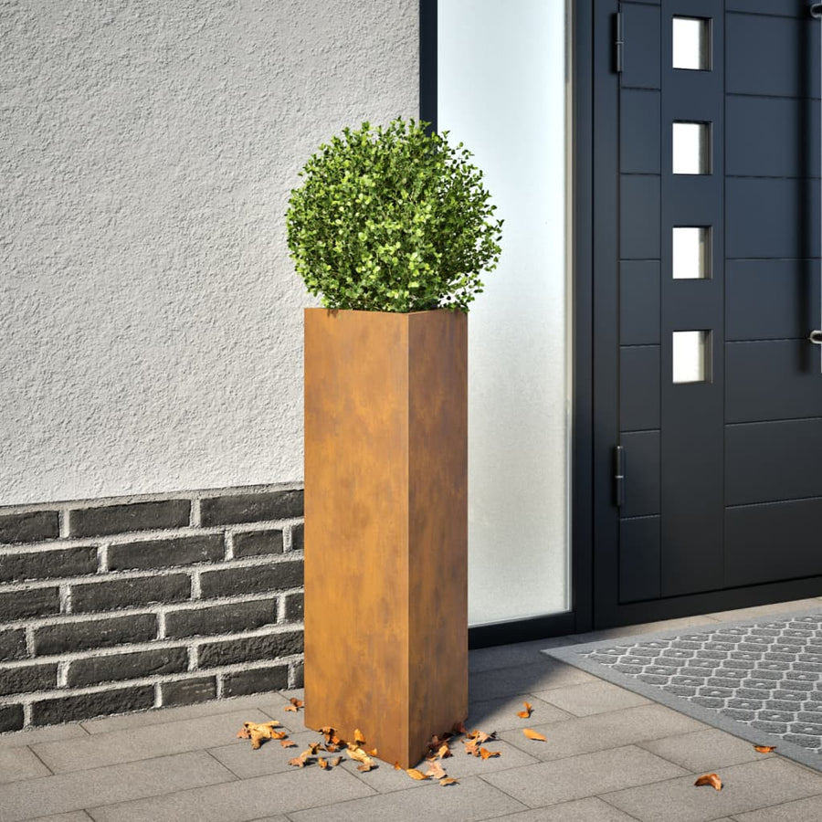 Plantenbakken 2 St Driehoekig 30X26X75 Cm Weervast Staal