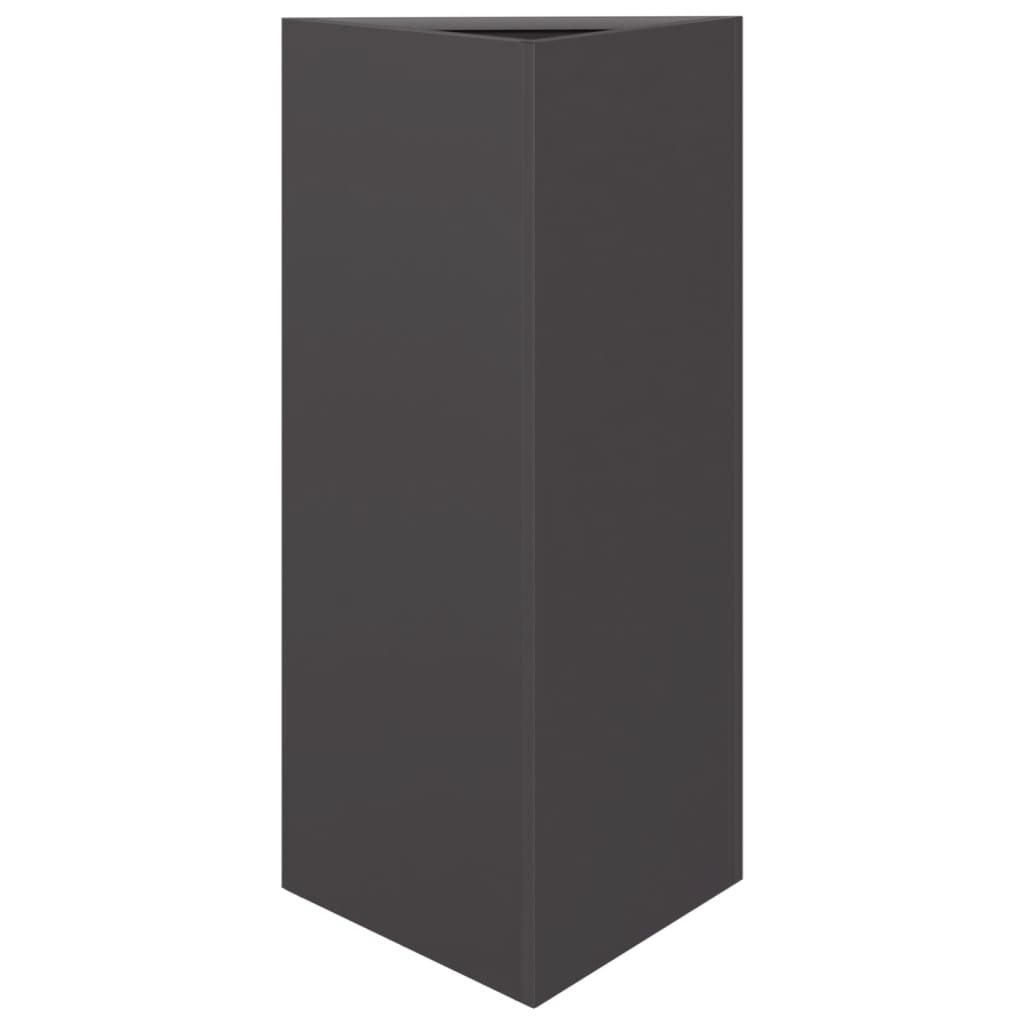 Plantenbak driehoek 40x34,5x70 cm staal zwart