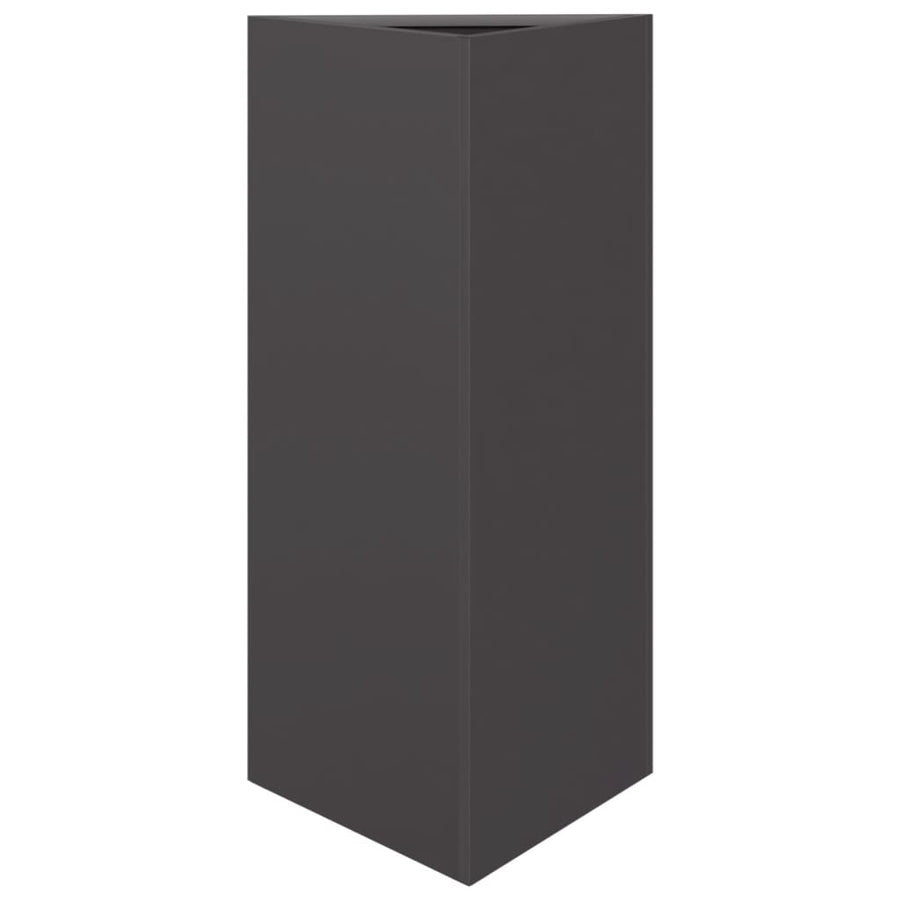 Plantenbak driehoek 40x34,5x70 cm staal zwart