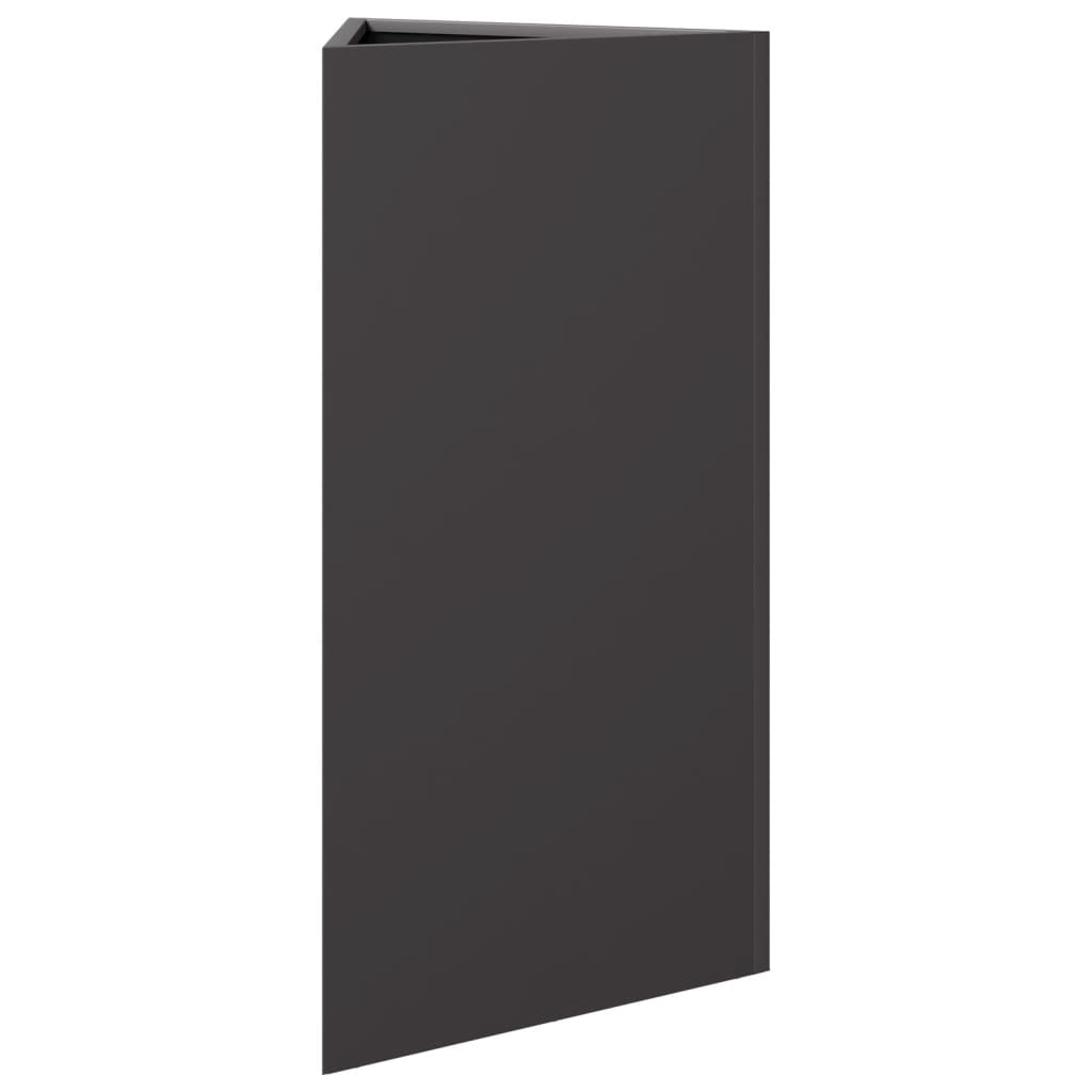 Plantenbak driehoek 40x34,5x70 cm staal zwart