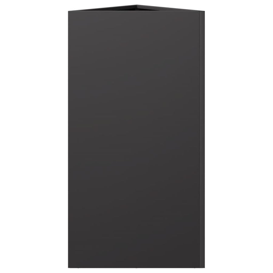 Plantenbak driehoek 40x34,5x70 cm staal zwart