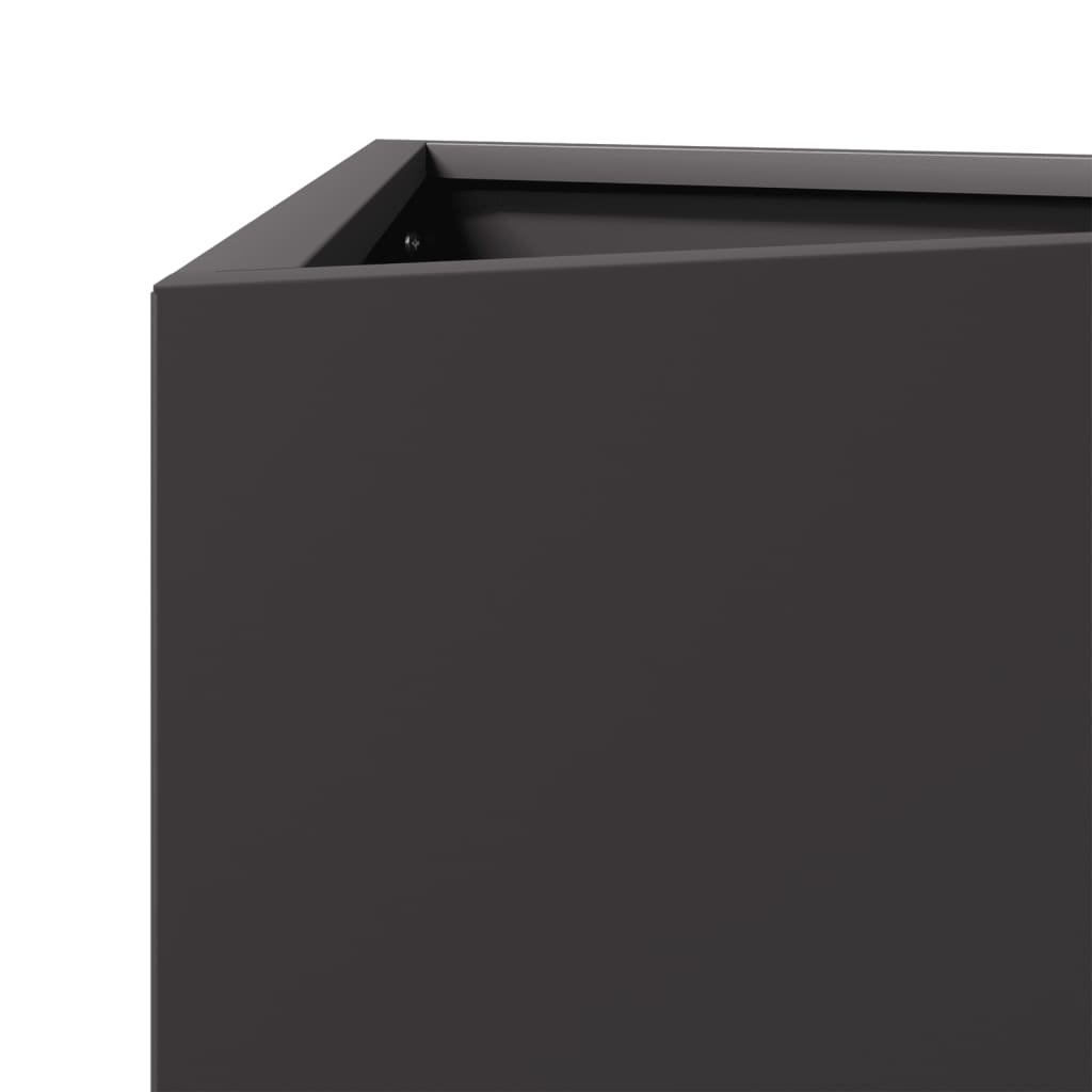 Plantenbak driehoek 40x34,5x70 cm staal zwart