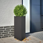 Planters 2 pcs triangle 40x34.5x70 cm steel black