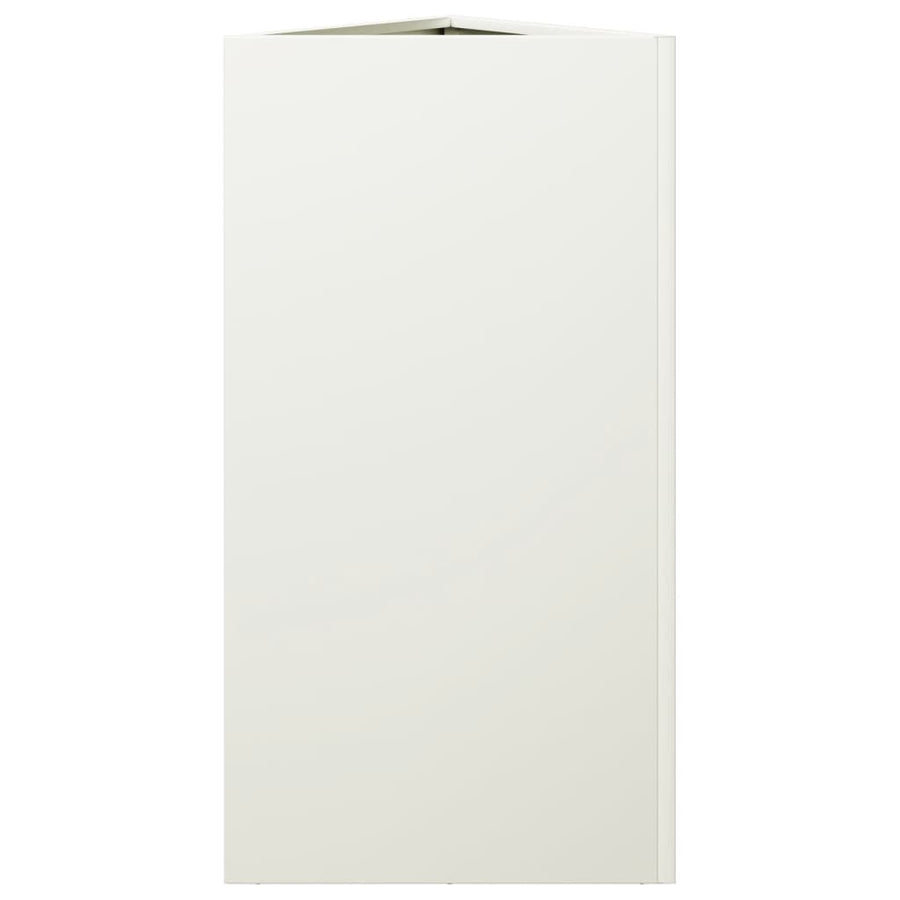 Plantenbak driehoek 40x34,5x70 cm staal wit