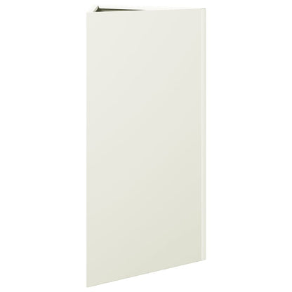 Plantenbakken 2 st driehoek 40x34,5x70 cm staal wit