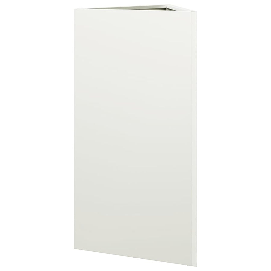 Plantenbakken 2 st driehoek 40x34,5x70 cm staal wit