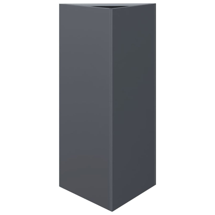 Plantenbak driehoek 40x34,5x70 cm staal antracietkleurig