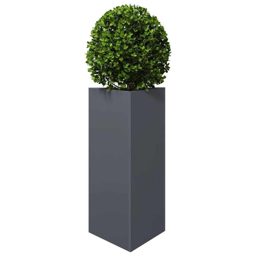 Plantenbak driehoek 40x34,5x70 cm staal antracietkleurig