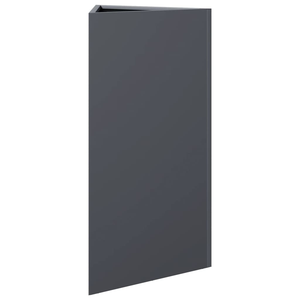 Plantenbak driehoek 40x34,5x70 cm staal antracietkleurig