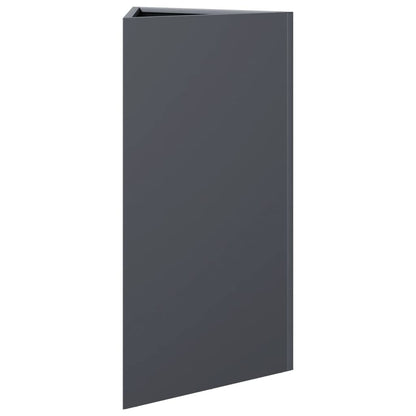 Plantenbak driehoek 40x34,5x70 cm staal antracietkleurig