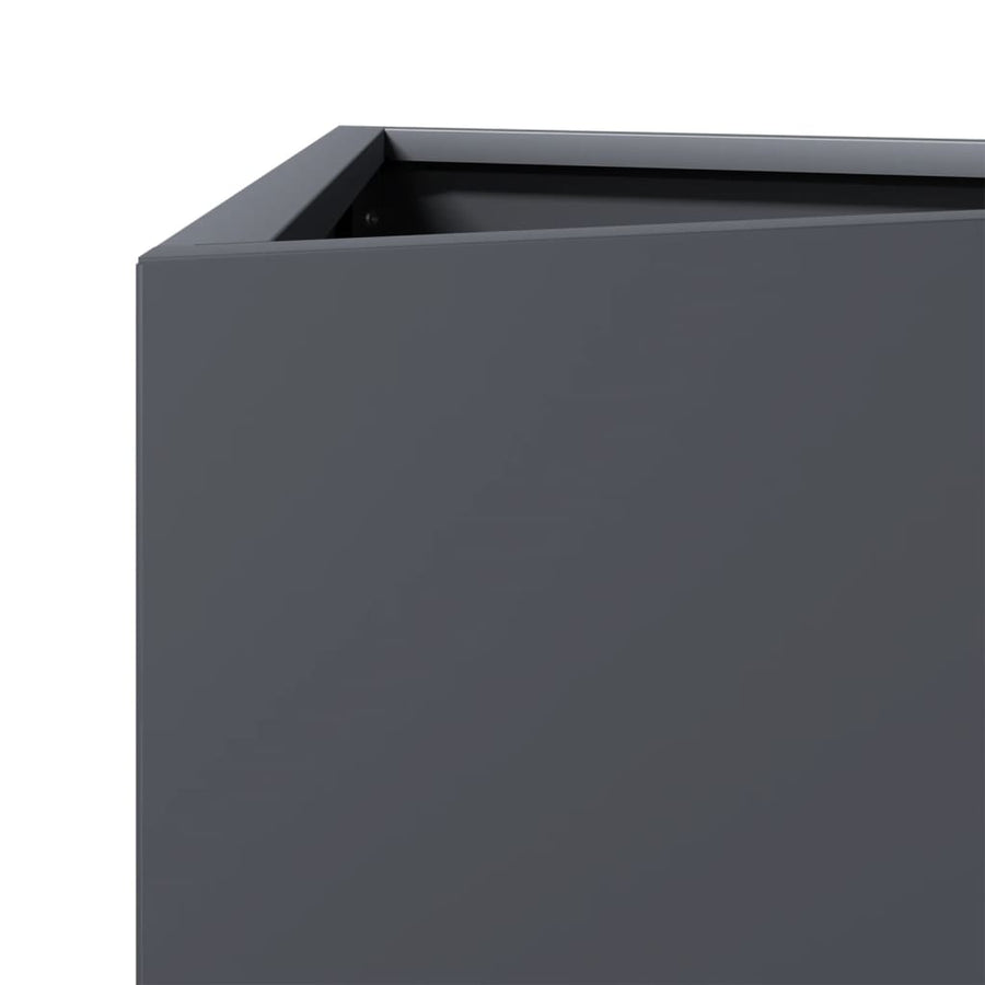 Plantenbak driehoek 40x34,5x70 cm staal antracietkleurig