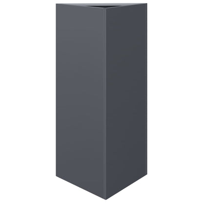 Plantenbakken 2 st driehoek 40x34,5x70 cm staal antracietkleur