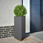 Plantenbakken 2 st driehoek 40x34,5x70 cm staal antraciet